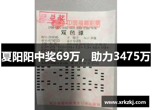 夏阳阳中奖69万，助力3475万